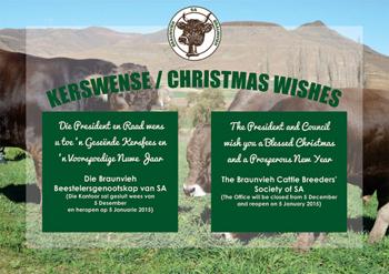 Braunvieh Christmas Wishes 2014